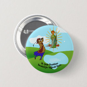 St. Judas Thaddäus & unerschrockene Golferin Button