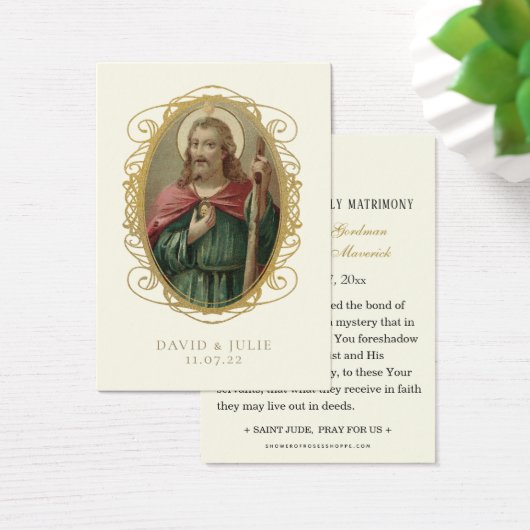 St. Jude Katholic Wedding Prayer Card (Schreibtisch)