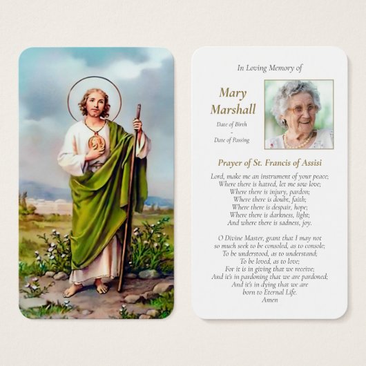 St Jude Prayer Cards (Vorne & Hinten)