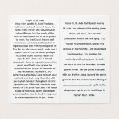 St. Jude Thaddaeus Prayer Card (Innenseite Aufgefaltet)