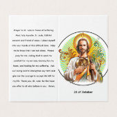 St. Jude Thaddäus Gebetskarte (Außenseite Aufgefaltet)