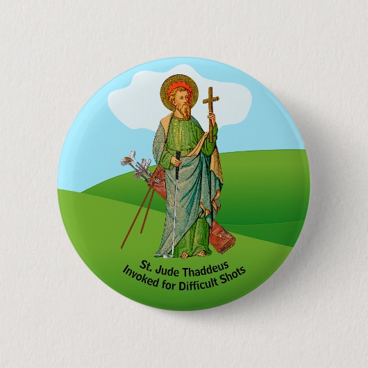 St Jude Thaddeus, für schwierige Golf Shots angeru Button (Vorderseite)