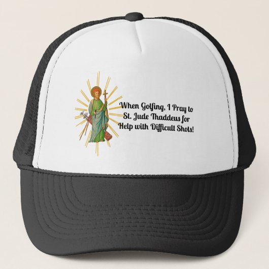 St Jude Thaddeus, für schwierige Golf Shots angeru Truckerkappe (Vorderseite)