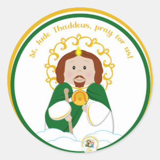 St. Jude Thaddeus Runder Aufkleber