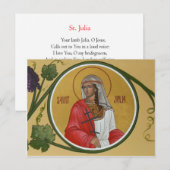 St. Julia Gebetskarte Postkarte (Vorne/Hinten)