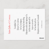 St. Julia von Korsika Postkarte (Rückseite)