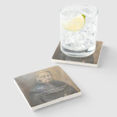 St Junipero Serra Coaster Steinuntersetzer (Seitenansicht)