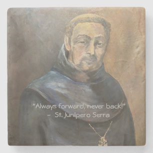 St Junipero Serra Coaster Steinuntersetzer