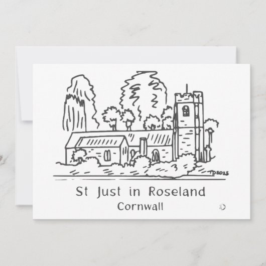 St Just in Roseland Card Dankeskarte (Vorderseite)