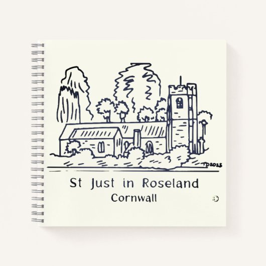 St Just in Roseland Church Guest Book Notizblock (Vorderseite)