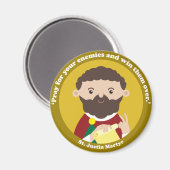 St. Justin Martyr Magnet (Vorderseite/Rückseite)