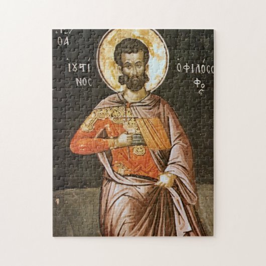 St. Justin the Martyr Byzantine Orthodox Icon Puzzle (Vertikal)