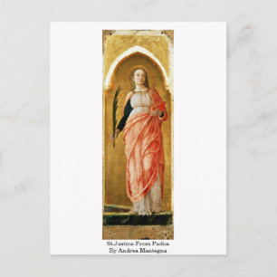 St. Justine Von Padua durch Andrea Mantegna Postkarte