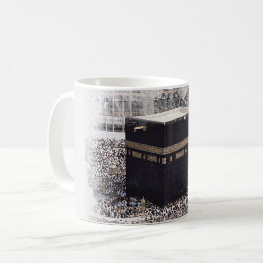 St. Kaaba, Masjid Al Haram, Aquarellbilder Kaffeetasse (Vorderseite Links)