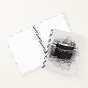St. Kaaba, Masjid Al Haram, Aquarellbilder Notizblock