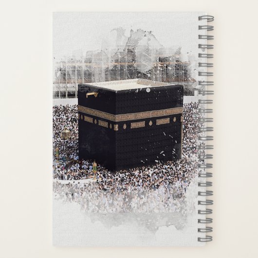 St. Kaaba, Masjid Al Haram, Aquarellbilder Notizblock (Rückseite)