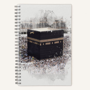 St. Kaaba, Masjid Al Haram, Aquarellbilder Notizblock