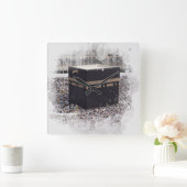 St. Kaaba, Masjid Al Haram, Aquarellbilder Quadratische Wanduhr (Zuhause)