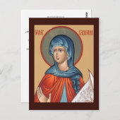 St. Kassiane, die Hymnograf-Gebetskarte Postkarte (Vorne/Hinten)