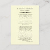 St. Kassiani Orthodoxe Christliche Gebetskarte Platzkarte (Rückseite)