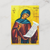 St. Kassiani Orthodoxe Christliche Gebetskarte Platzkarte (Vorderseite)