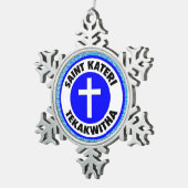 St. Kateri Schneeflocken Zinn-Ornament (Rechts)