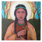 St. Kateri Tekakwitha Fliese (Vorderseite)