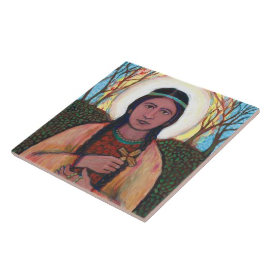 St. Kateri Tekakwitha Fliese (Seite)