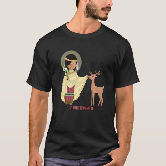 St Kateri Tekakwitha Katholische Kirche Santa Mari T-Shirt (Vorderseite)