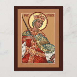 St. Katherine Prayer Card Postkarte