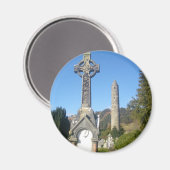 St. Kevin's Cross and Round Tower Glendalough Magnet (Vorderseite/Rückseite)