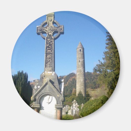 St. Kevin's Cross and Round Tower Glendalough Magnet (Vorne)