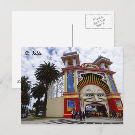 St. Kilda Luna Park Postkarte (Vorne/Hinten)