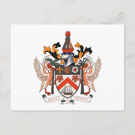 St. Kitts and Nevis Coat of Arms Postcard Postkarte (Vorderseite)