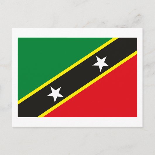 St. Kitts and Nevis Flag Postcard Postkarte (Vorderseite)
