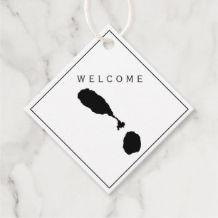 St. Kitts and Nevis Wedding Welcome Bag Geschenk T Geschenkanhänger