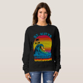 St Kitts Caribbean Retro Throwback Surf & Beach So Sweatshirt (Vorne ganz)