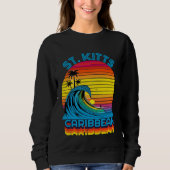 St Kitts Caribbean Retro Throwback Surf & Beach So Sweatshirt (Vorderseite)