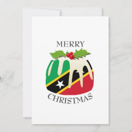 ST KITTS FLAG | Weihnachts-Pudding | Feierlich Feiertagskarte