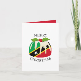 ST KITTS FLAG | Weihnachts-Pudding | Feierlich Feiertagskarte