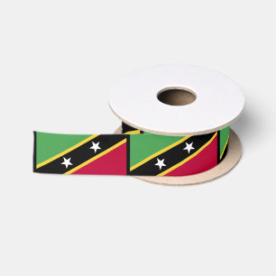 St. Kitts kennzeichnen Satinband
