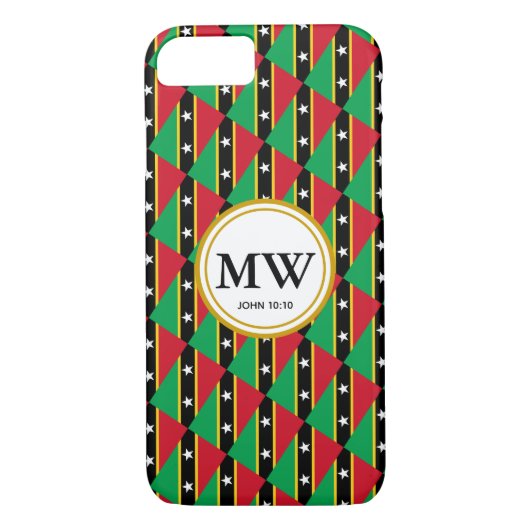 ST KITTS NEVIS Abundant Life Monogram Samsung Case-Mate iPhone Hülle (Rückseite)