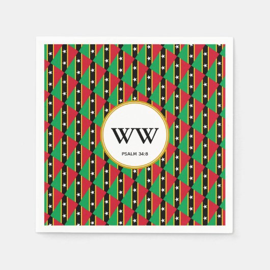 ST KITTS NEVIS Celebration Birthday Heritage Party Serviette (Vorderseite)