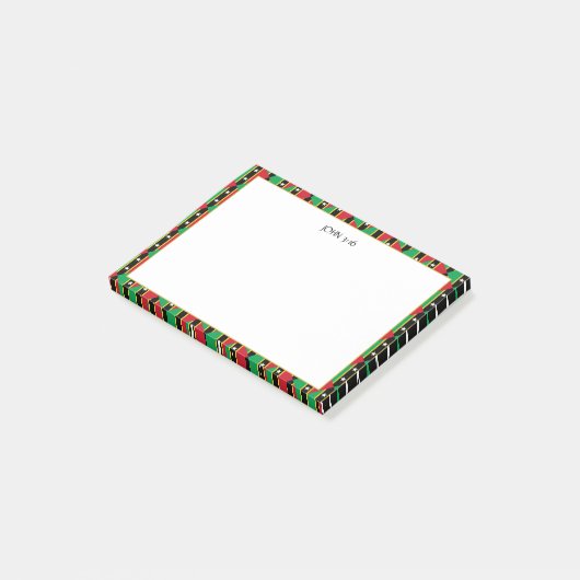 ST KITTS NEVIS Christlich Scripting Post-it Klebezettel (angewinkelt)