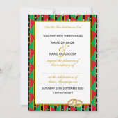 ST KITTS NEVIS Christliches Gold Script Wedding Einladung (Vorderseite)