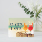 St. Kitts & Nevis Cocktails Postkarte (Stehend Vorderseite)