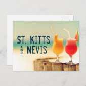 St. Kitts & Nevis Cocktails Postkarte (Vorne/Hinten)
