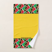 ST KITTS NEVIS FLAG Personalisiertes Scripting YEL Badhandtuch Set (Handtuch)