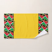 ST KITTS NEVIS FLAG Personalisiertes Scripting YEL Badhandtuch Set (Handtuch)