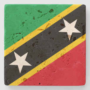 St. Kitts & Nevis Flag Stone Untersetzer